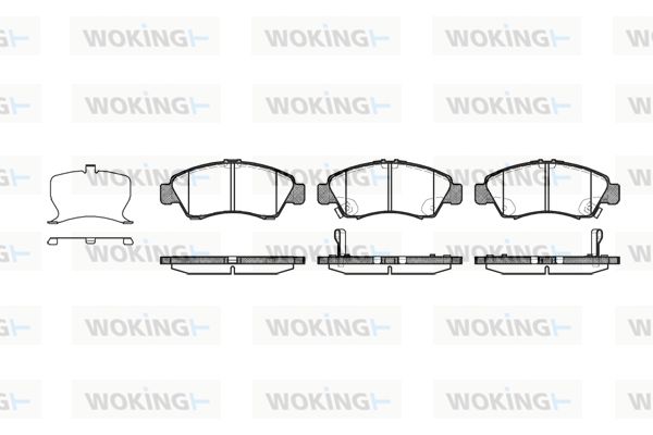 WOKING stabdžių trinkelių rinkinys, diskinis stabdys P5193.22