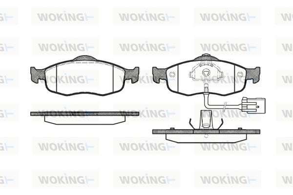 WOKING Комплект тормозных колодок, дисковый тормоз P5323.02