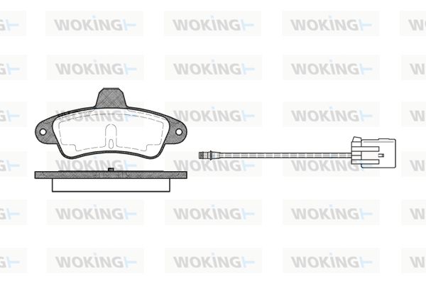 WOKING Комплект тормозных колодок, дисковый тормоз P5333.02