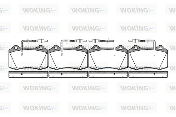 WOKING stabdžių trinkelių rinkinys, diskinis stabdys P5343.14