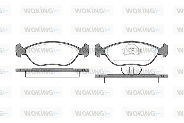 WOKING Комплект тормозных колодок, дисковый тормоз P5443.00