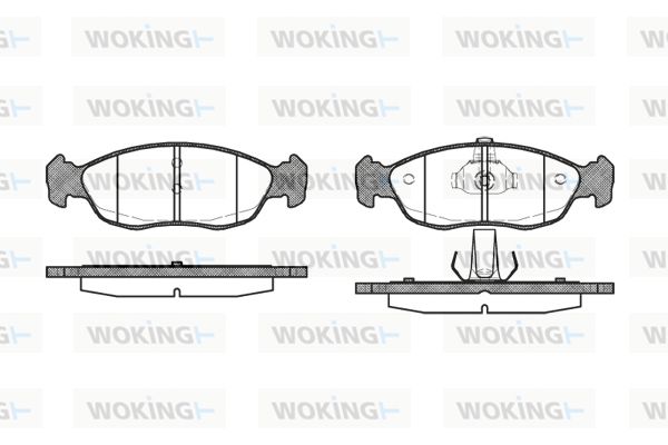 WOKING Комплект тормозных колодок, дисковый тормоз P5613.10