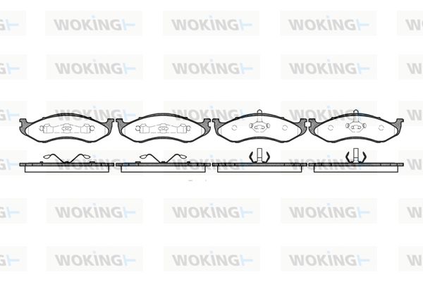 WOKING stabdžių trinkelių rinkinys, diskinis stabdys P5673.00