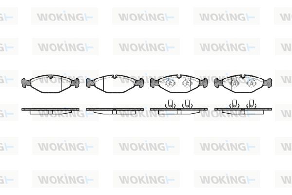 WOKING stabdžių trinkelių rinkinys, diskinis stabdys P5813.00