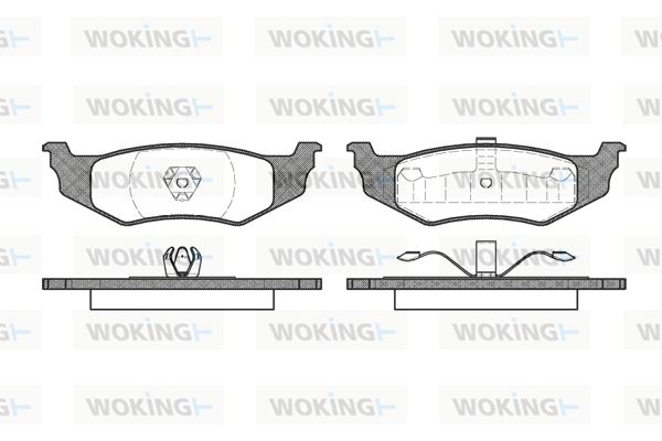 WOKING Комплект тормозных колодок, дисковый тормоз P5823.30