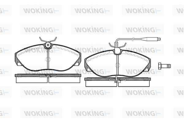 WOKING Комплект тормозных колодок, дисковый тормоз P5863.02