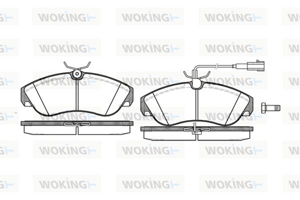 WOKING Комплект тормозных колодок, дисковый тормоз P5873.11