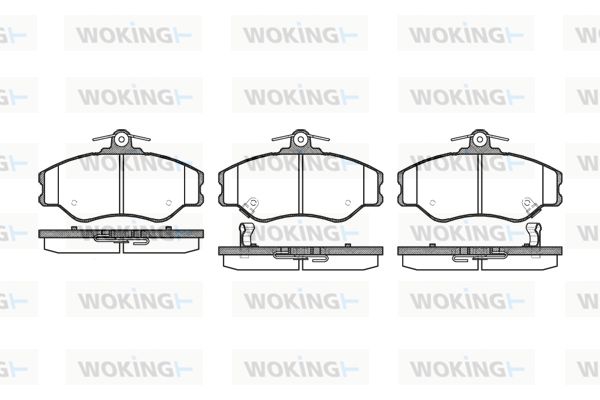 WOKING Комплект тормозных колодок, дисковый тормоз P5943.02