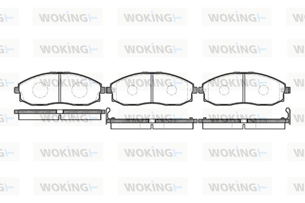 WOKING Комплект тормозных колодок, дисковый тормоз P6033.02