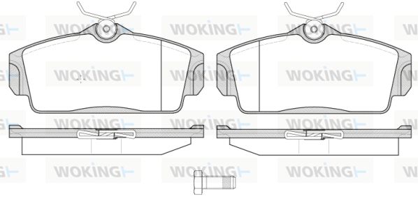 WOKING Комплект тормозных колодок, дисковый тормоз P6043.10