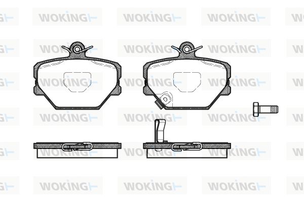 WOKING Комплект тормозных колодок, дисковый тормоз P6053.02