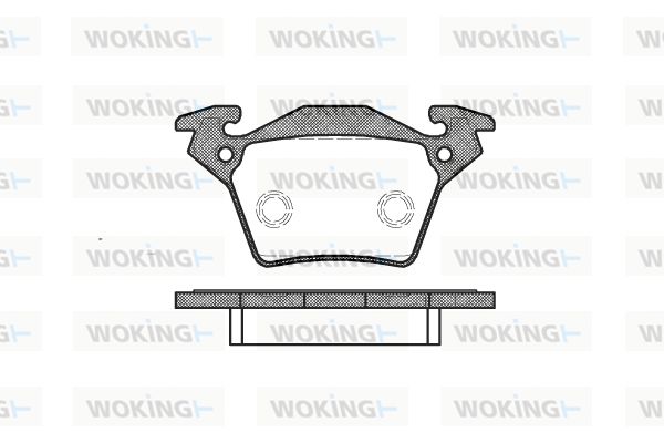 WOKING Комплект тормозных колодок, дисковый тормоз P6173.00