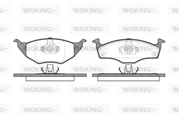 WOKING Комплект тормозных колодок, дисковый тормоз P6183.00