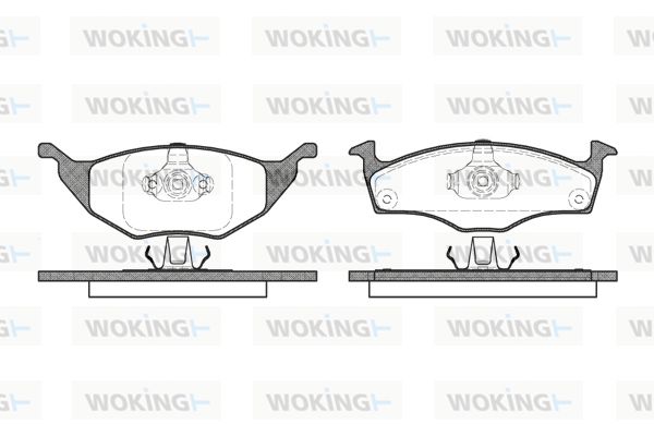 WOKING Комплект тормозных колодок, дисковый тормоз P6183.20