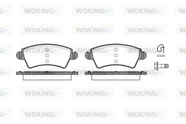 WOKING stabdžių trinkelių rinkinys, diskinis stabdys P6263.10