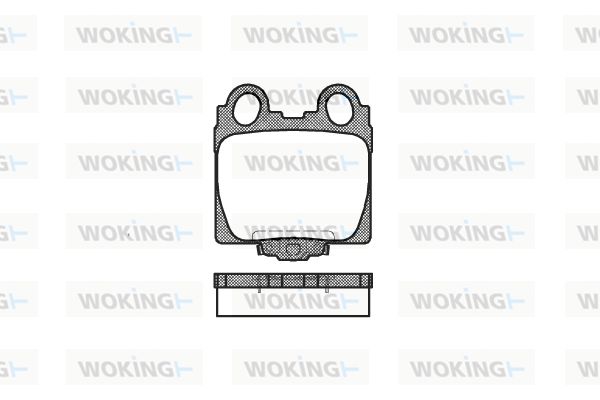 WOKING Комплект тормозных колодок, дисковый тормоз P6433.04