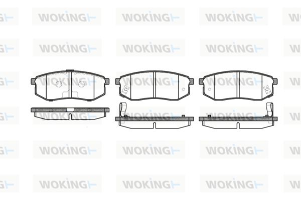 WOKING Комплект тормозных колодок, дисковый тормоз P6493.02