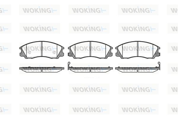 WOKING Комплект тормозных колодок, дисковый тормоз P6713.32