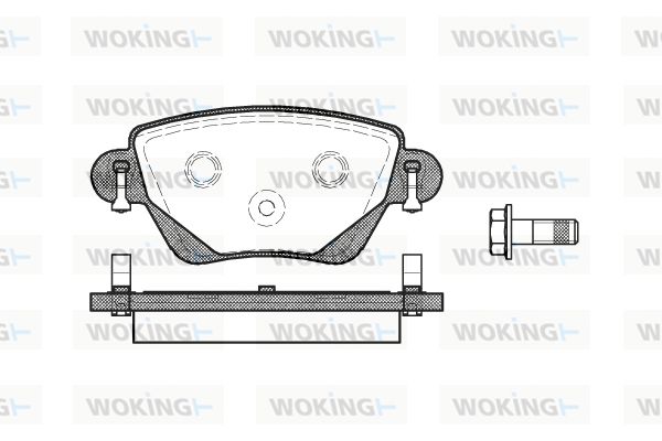 WOKING Комплект тормозных колодок, дисковый тормоз P6773.00