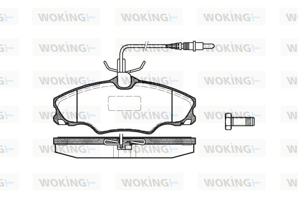 WOKING Комплект тормозных колодок, дисковый тормоз P7033.04