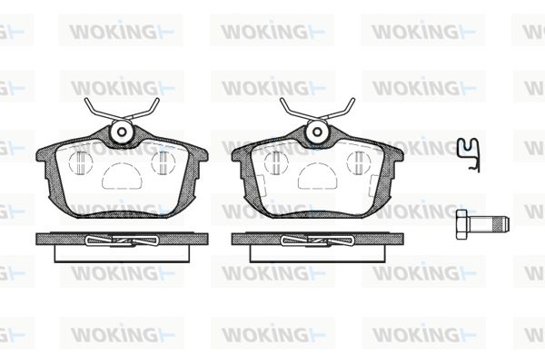 WOKING Комплект тормозных колодок, дисковый тормоз P7053.02