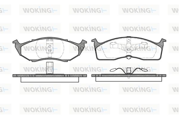 WOKING Комплект тормозных колодок, дисковый тормоз P7103.00