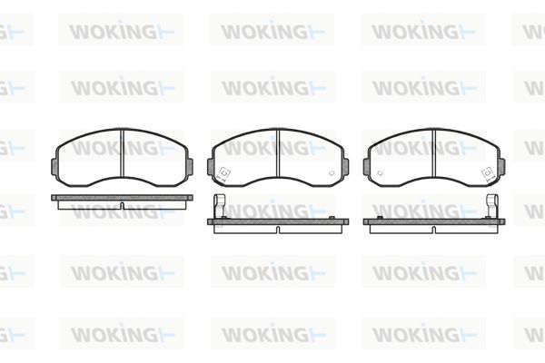 WOKING Комплект тормозных колодок, дисковый тормоз P7193.02