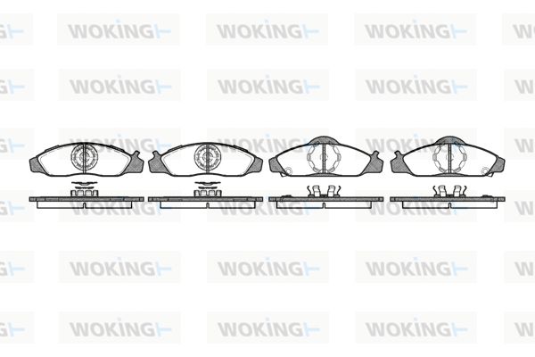 WOKING Комплект тормозных колодок, дисковый тормоз P7243.12