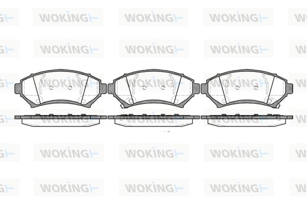 WOKING Комплект тормозных колодок, дисковый тормоз P7413.02