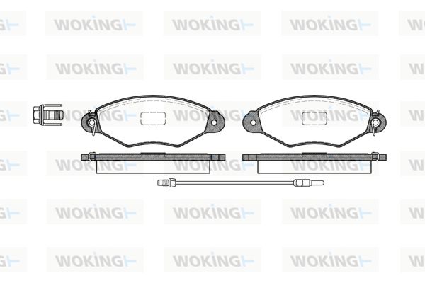 WOKING Комплект тормозных колодок, дисковый тормоз P7433.01