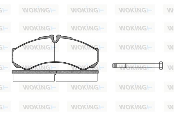 WOKING stabdžių trinkelių rinkinys, diskinis stabdys P7513.00