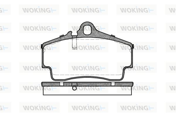 WOKING Комплект тормозных колодок, дисковый тормоз P7543.00