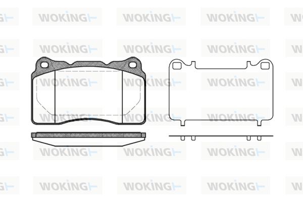 WOKING Комплект тормозных колодок, дисковый тормоз P7663.10