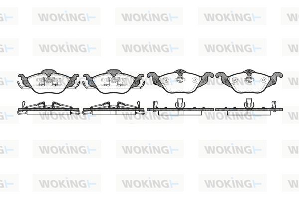 WOKING Комплект тормозных колодок, дисковый тормоз P7843.02