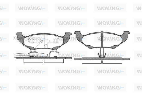 WOKING Комплект тормозных колодок, дисковый тормоз P7903.10