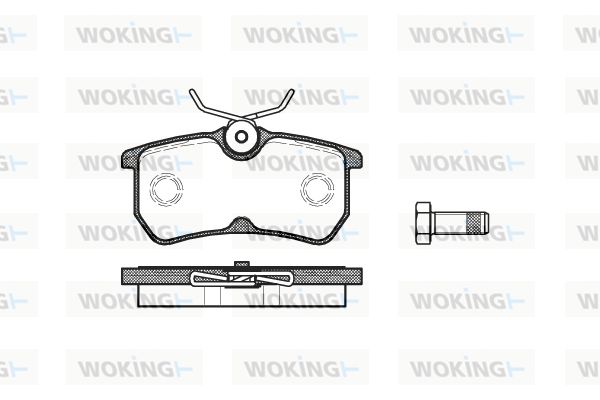 WOKING Комплект тормозных колодок, дисковый тормоз P7933.00