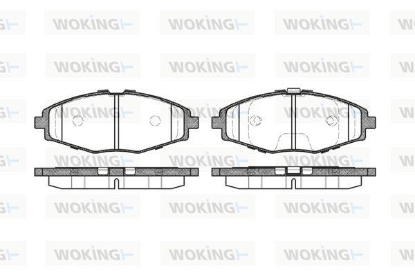 WOKING Комплект тормозных колодок, дисковый тормоз P7963.00