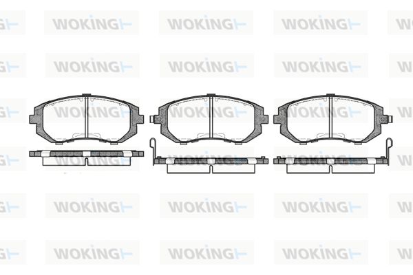 WOKING Комплект тормозных колодок, дисковый тормоз P8513.02