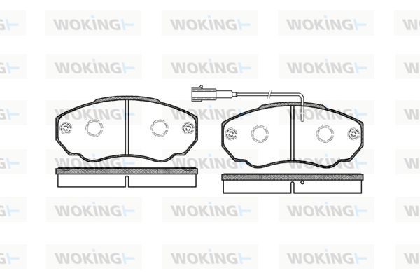 WOKING Комплект тормозных колодок, дисковый тормоз P8603.01