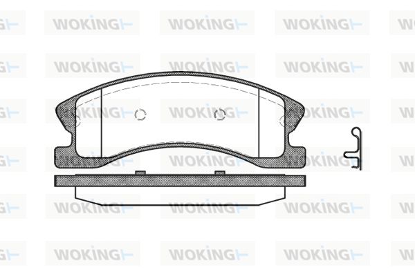 WOKING Комплект тормозных колодок, дисковый тормоз P8733.02