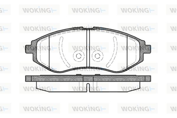 WOKING stabdžių trinkelių rinkinys, diskinis stabdys P8863.00