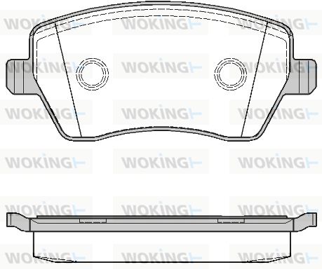 WOKING stabdžių trinkelių rinkinys, diskinis stabdys P8873.00