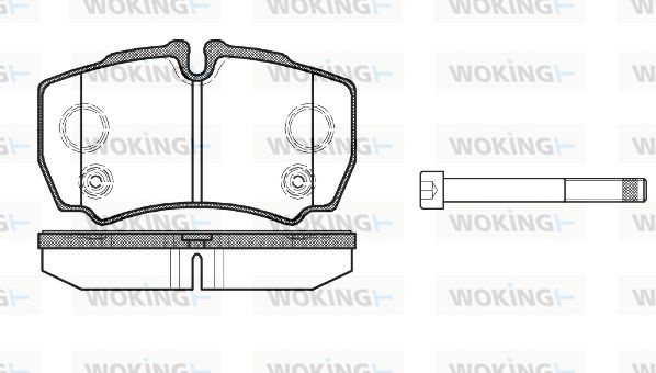 WOKING Комплект тормозных колодок, дисковый тормоз P9493.10