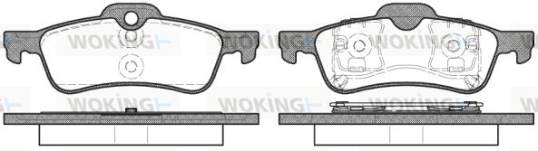 WOKING stabdžių trinkelių rinkinys, diskinis stabdys P9623.00