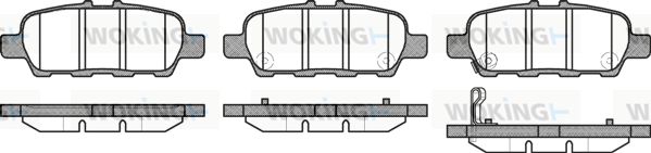 WOKING stabdžių trinkelių rinkinys, diskinis stabdys P9763.31