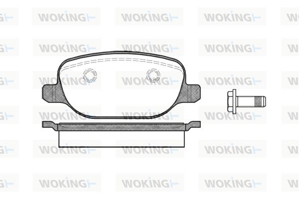 WOKING stabdžių trinkelių rinkinys, diskinis stabdys P9783.00