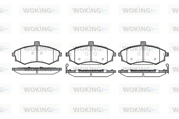 WOKING Комплект тормозных колодок, дисковый тормоз P9933.02