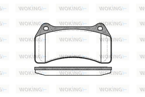 WOKING stabdžių trinkelių rinkinys, diskinis stabdys P9953.00