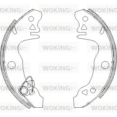 WOKING Комплект тормозных колодок Z4044.00