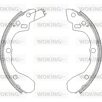 WOKING stabdžių trinkelių komplektas Z4060.01